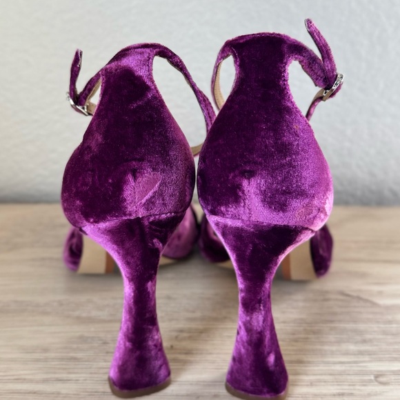 Sam Edelman Purple Velvet Heels. Size 8.5 - Picture 7 of 9